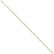 14k Fancy Link 9in with 1in ext Anklet - Robson's Jewelers