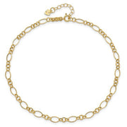 14k Fancy Link 9in with 1in ext Anklet - Robson's Jewelers