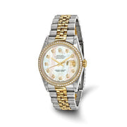 Pre-owned Independently Certified Rolex Steel/18ky Mens Diamond MOP Watch - Robson's Jewelers