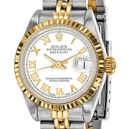 Pre-owned Independently Certified Rolex Steel/18ky Ladies White Dial Watch - Robson's Jewelers