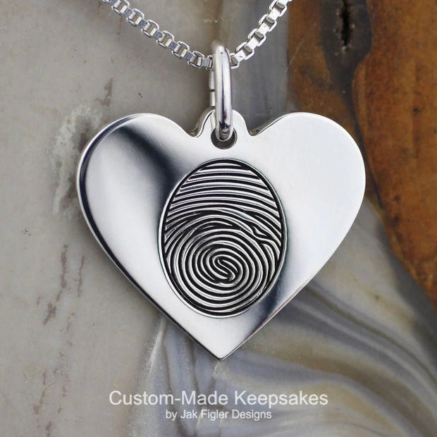 Heart Fingerprint Necklace - Robson's Jewelers