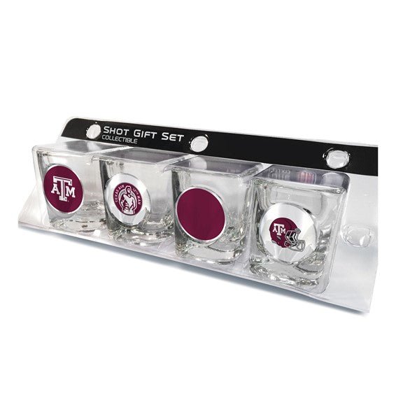 Collegiate Texas A and M 4-piece Shot Glass Set - Robson's Jewelers