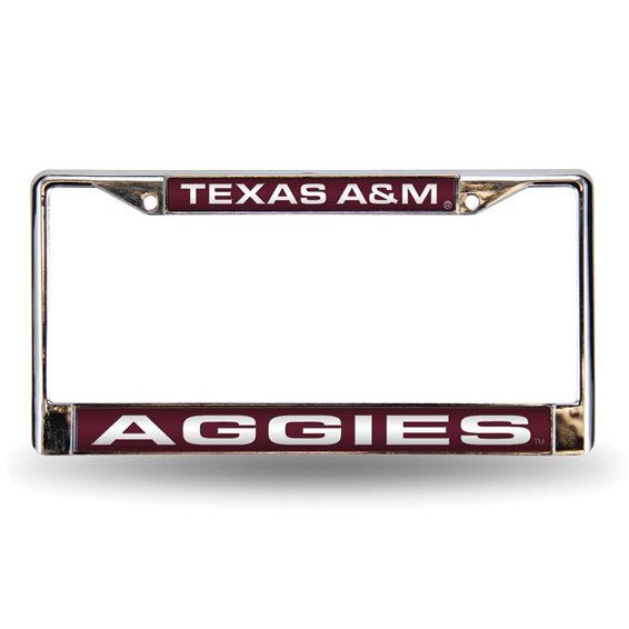 Collegiate Texas A and M Red Laser Chrome Acrylic License Plate Frame - Robson's Jewelers