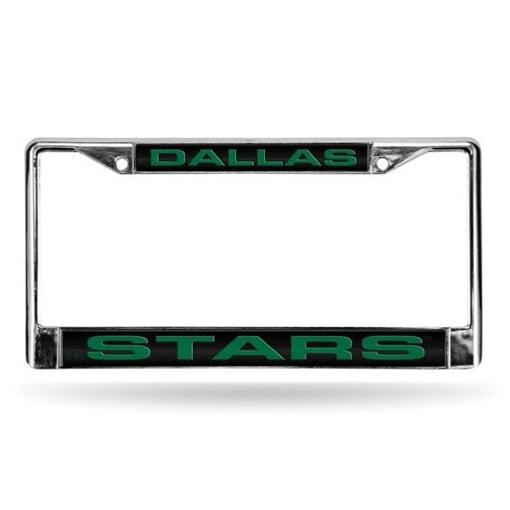 NHL Dallas Stars Laser Chrome Acrylic License Plate Frame - Robson's Jewelers