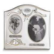 25th Anniversary OUR WEDDING DAY 3.5x5 Photo and OUR SILVER ANNIVERSARY 4x6 Photo Frame - Robson's Jewelers