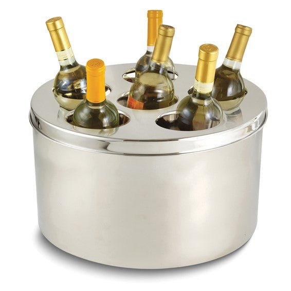Stainless Steel Doublewall Insulated Beverage Tub with 6-Bottle Lid - Robson's Jewelers