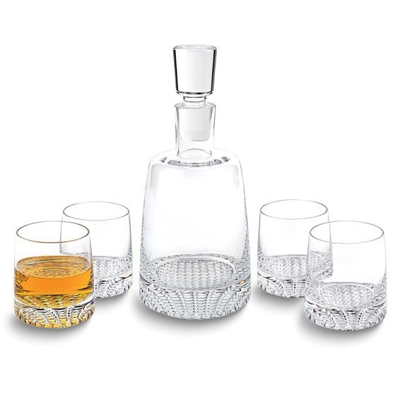 Badash Handcrafted Lead-free Crystal 5 piece Park Avenue Whiskey Set Glasses - Robson's Jewelers