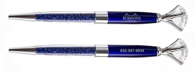Robson's Diamond (Mystery Color Pack of 5) Ballpoint Retractable Crystal Pen - Robson's Jewelers