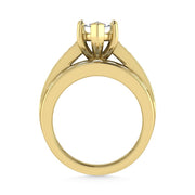 14K Yellow Gold Lab Grown Diamond 3 7/8 Ct.Tw. Marquise Shape Engagement Ring (Center 3CT) - Robson's Jewelers