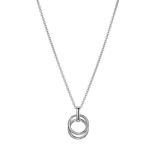 Sterling Silver Necklace with Interlock Circle Pendant - Robson's Jewelers