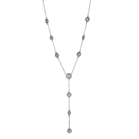 SS Rhod Plated CZ Forzatina Cable Chain - Robson's Jewelers