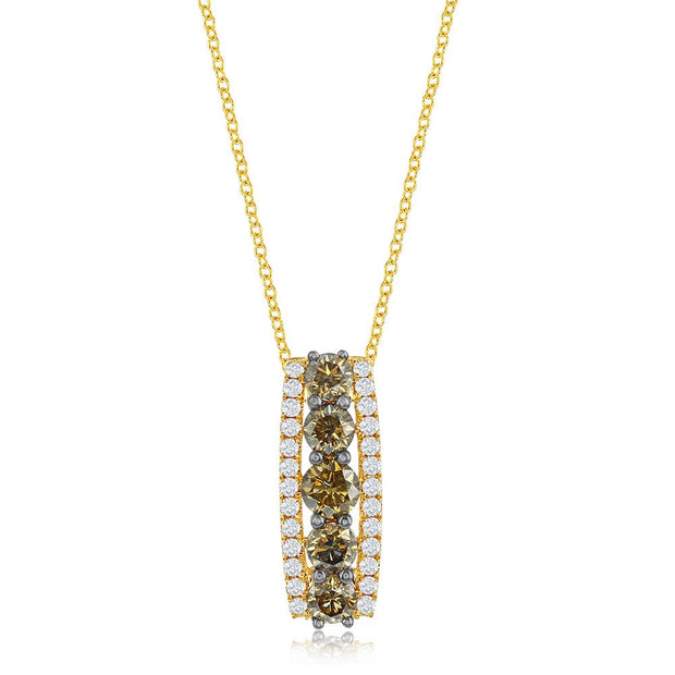Pendant featuring 1 1/2 cts. Chocolate Diamonds�, 1/2 cts. Nude Diamonds set in 14K Honey Gold - Robson's Jewelers