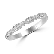 14K White Gold 1/10 Ct.Tw. Diamond Stackable Band - Robson's Jewelers