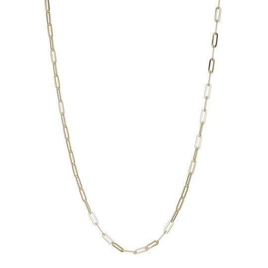 Yellow Gold and Rhodium Paperclip Chain - Robson's Jewelers
