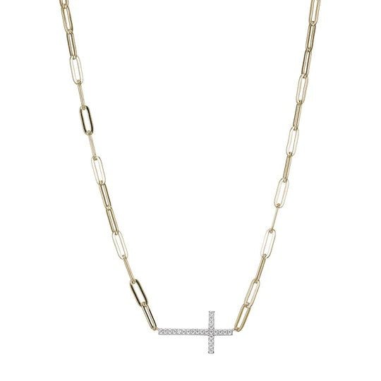 Yellow Gold and Rhodium Paperclip Chain - Robson's Jewelers
