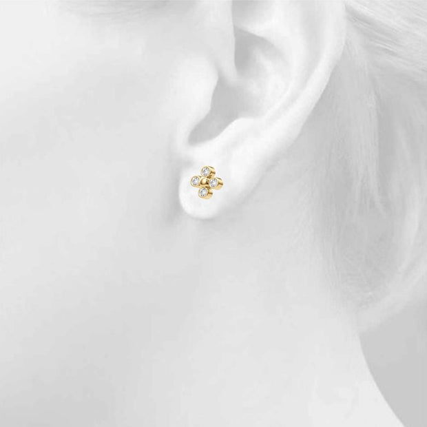 0.50 ct. tw. Lab Diamond Cluster Earrings - Robson's Jewelers