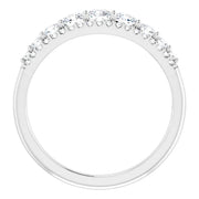 14K White 5/8 CTW Natural Diamond Graduated Anniversary Band - Robson's Jewelers