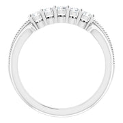 14K White 1/3 CTW Natural Diamond Five-Stone Anniversary Band - Robson's Jewelers