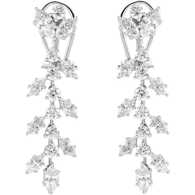 14K White 4 1/4 CTW Lab-Grown Diamond Earrings