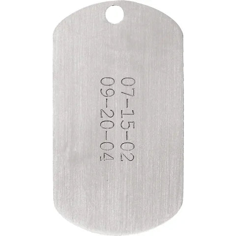 Sterling Silver 28.75x50.75 mm Engravable Dog Tag