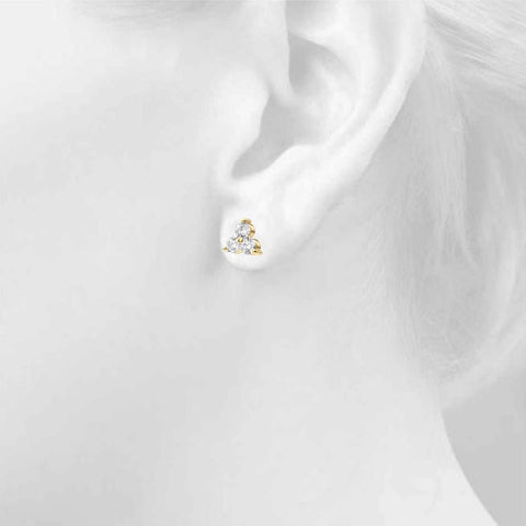 1 ct. tw. Lab Diamond 3-Stone Studs - Robson's Jewelers