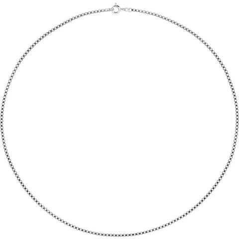 Sterling Silver 2 mm Box 18" Chain