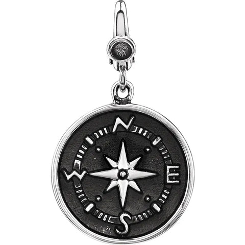 Sterling Silver Compass Charm - Robson's Jewelers