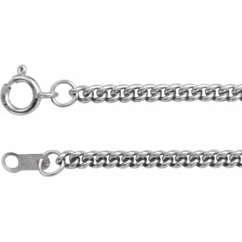 Sterling Silver 2.25 mm Curb 18" Chain
