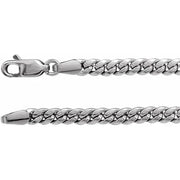 Sterling Silver 3.5 mm Cuban Link Curb 20" Chain