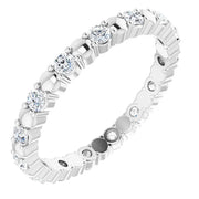 14K White 1/2 CTW Natural Diamond Eternity Band Size 7 - Robson's Jewelers
