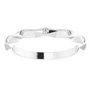 14K White .08 CTW Natural Diamond Stackable Anniversary Band - Robson's Jewelers
