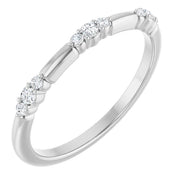 14K White 1/8 CTW Natural Diamond Stackable Ring - Robson's Jewelers