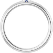 14K White Natural Blue Sapphire Stackable Ring - Robson's Jewelers