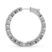 In-Out Lab Diamond Vault Lock Hoop Earrings - Robson's Jewelers