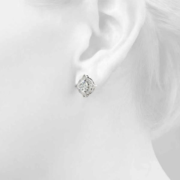 Lab Grown Diamond Halo Studs - Robson's Jewelers
