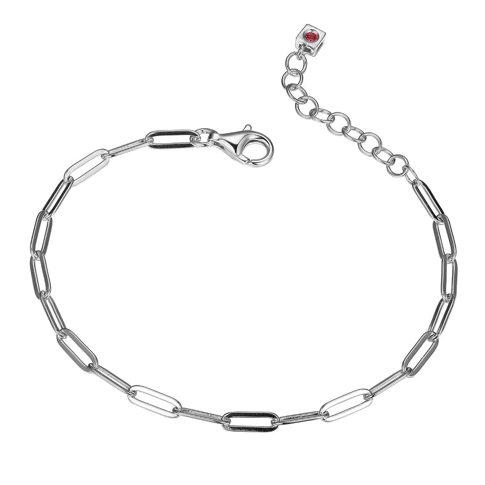Sterling Silver Bracelet made of Paperclip Chain (3mm), Measures 6.75 –  Robson's Jewelers