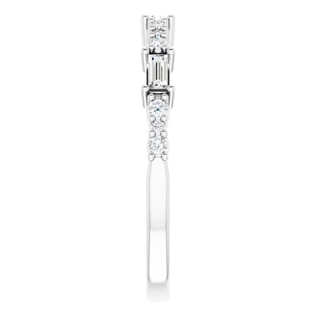 14K White 1/4 CTW Natural Diamond Anniversary Band - Robson's Jewelers
