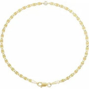 14K Yellow .06 CT Natural Diamond Bezel-Set Link 7 1/2" Bracelet - Robson's Jewelers