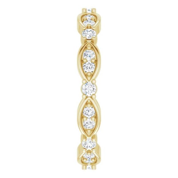 14K Yellow 1/2 CTW Natural Diamond Eternity Band Size 7 - Robson's Jewelers