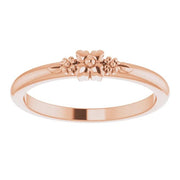 14K Rose Floral Stackable Ring - Robson's Jewelers