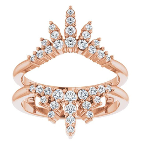 14K Rose 1/2 CTW Natural Diamond Ring Guard - Robson's Jewelers