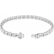 14K White 5 1/3 CTW Lab-Grown Diamond Line 7 1/4" Bracelet - Robson's Jewelers