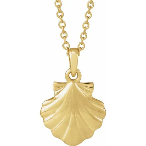 14K Yellow Shell 16-18" Necklace - Robson's Jewelers