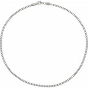 Stainless Steel 3.2 mm Diamond-Cut Curb 18" Chain - Robson's Jewelers