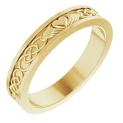 14K Yellow 2.6 mm Claddagh Band - Robson's Jewelers