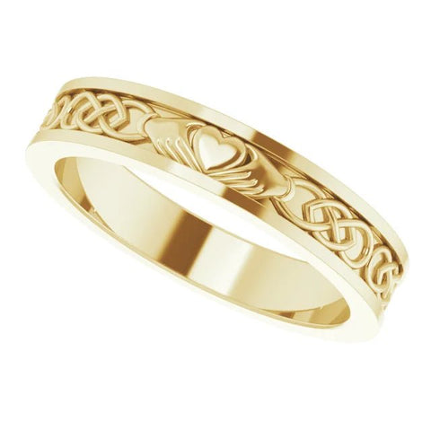14K Yellow 2.6 mm Claddagh Band - Robson's Jewelers