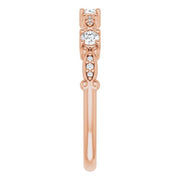 14K Rose 1/5 CTW Natural Diamond Vintage-Inspired Anniversary Band - Robson's Jewelers