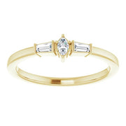 14K Yellow 1/6 CTW Natural Diamond Semi-Set Stackable Ring - Robson's Jewelers