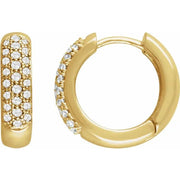 14K Yellow 1/2 CTW Lab-Grown Diamond Hoop Earrings - Robson's Jewelers