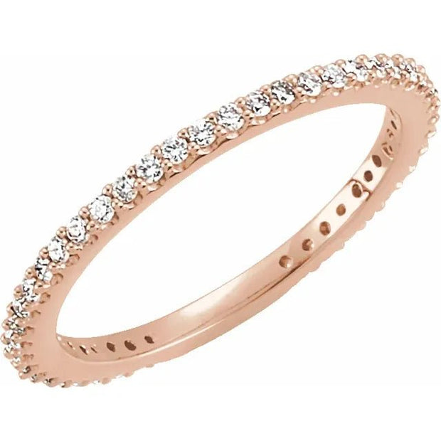 14K Rose 1/3 CTW Natural Diamond Band - Robson's Jewelers